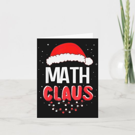 Math Santa Claus Christmas Matching Costume Kaart (Voorkant)