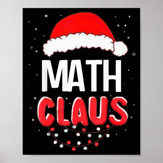 Math Santa Claus Christmas Matching Costume  Poster (Voorkant)