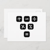 Math Symbols mathematical Signs Briefkaart (Voorkant / Achterkant)