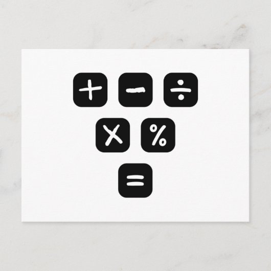 Math Symbols mathematical Signs Briefkaart (Voorkant)