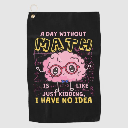 Math Teacher A Day Without Math Golfhanddoek (Voorkant)
