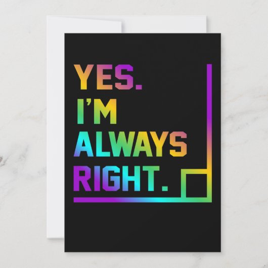 Math Teacher Always Right Mathematics Maths Bedankkaart (Voorkant)