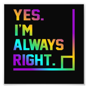 Math Teacher Always Right Mathematics Maths Foto Afdruk