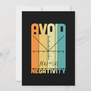 Math Teacher Avoid Negativity Feestdagenkaart