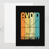 Math Teacher Avoid Negativity Feestdagenkaart (Voorkant / Achterkant)