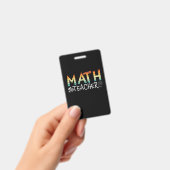 Math Teacher Badge (Handheld)