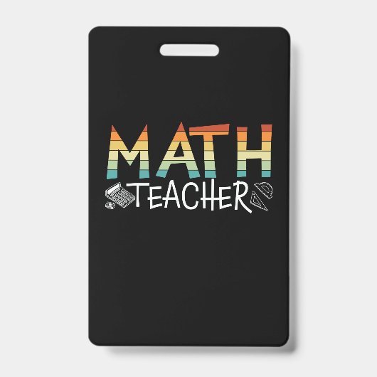 Math Teacher Badge (Voorzijde)