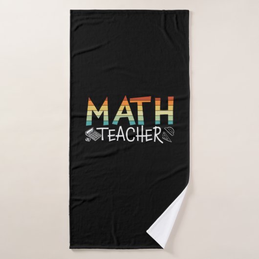 Math Teacher Badhanddoek (Badhanddoek)