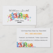 Math Teacher Business card Visitekaartje (Voorkant / Achterkant)
