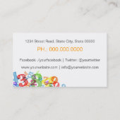 Math Teacher Business card Visitekaartje (Achterkant)