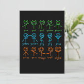 Math Teacher Dance Equation Mathematic Maths Bedankkaart (Staand voorkant)