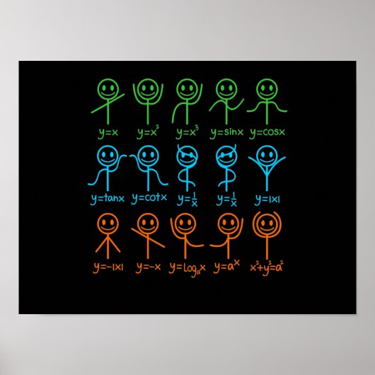 Math Teacher Dance Equation Mathematic Maths Poster (Voorkant)