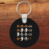 Math Teacher Halloween Algebra Operation Mathemati Sleutelhanger (Voorkant)