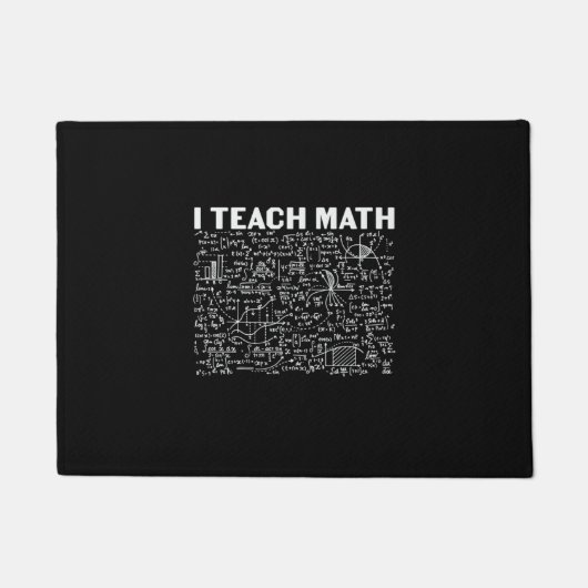 Math Teacher I Teach Math Deurmat (Voorkant)