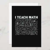 Math Teacher I Teach Math Feestdagenkaart (Voorkant / Achterkant)
