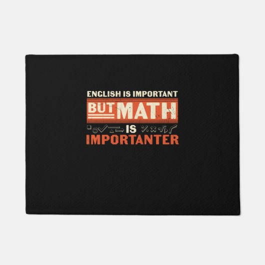 Math Teacher Math Is Importanter Deurmat (Voorkant)