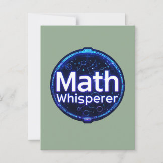 Math Teacher Math Whisperer Briefkaart
