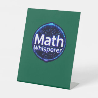 Math Teacher Math Whisperer Reclamebord Met Voetstuk