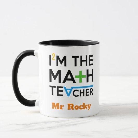 Math Teacher Mugs Appréciation personnalisée Cadea (Gauche)