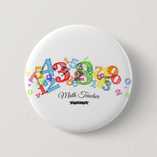 Math Teacher Ronde Button 5,7 Cm (Voorkant)