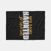 Math Teacher Scary Math Lover Mathematics Hallowee Fleece Deken (Voorkant (Horizontaal))