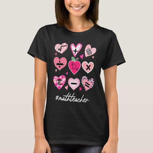 Math Teacher Valentine'S Day Pi Math T-shirt (Voorkant)