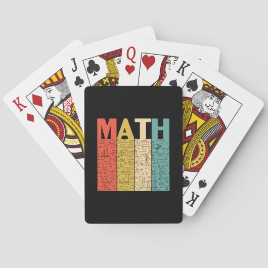 Math Teacher Vintage Math Definition Pokerkaarten (Achterkant)
