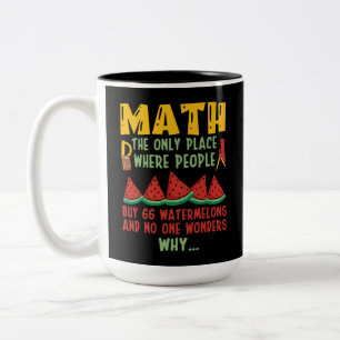 Math The Only Place Where people Buy 66 Watermelon Tweekleurige Koffiemok