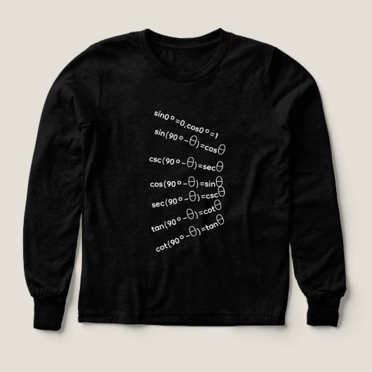 Math Trigonometry Kids T-Shirt - Sin Cos Formules (Motif recto)