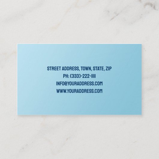 Math Tutor Numéro Bleu Carte de visite (Dos)