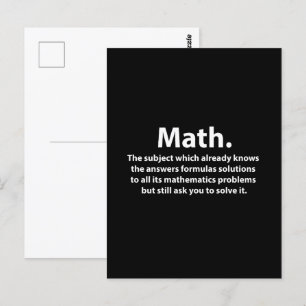 Math Typografie Grappige Wiskunde Briefkaart