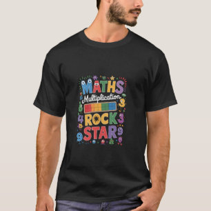 Math Vermenigvuldiging Rockster - Leuk Leren Lesge T-shirt