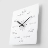 Math Wall Clock Vierkante Klok (Hoek)
