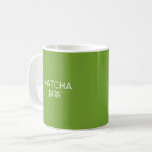 MATHCA 抹 茶 - Écriture blanche café Mug (Devant gauche)