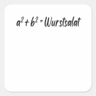 Mathe Mathematiker Humor Schule Spaß Vierkante Sticker