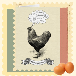 Mathemachicken Funny Math Chicken Carte de plaisan