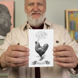 Mathemachicken Funny Wiskunde Chicken Pun Joke Briefkaart