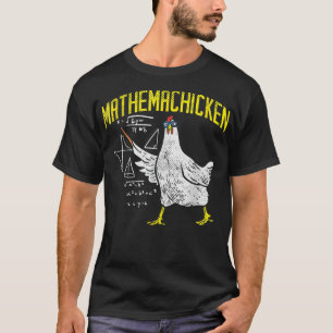 Mathemachicken Wiskunde Nerd Algebra leraar kip T-shirt