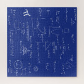 Mathematic Formulas Equations Blue and White Legpuzzel (Horizontaal)
