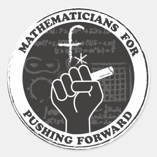 Mathématiciens pour pousser les autocollants (Devant)