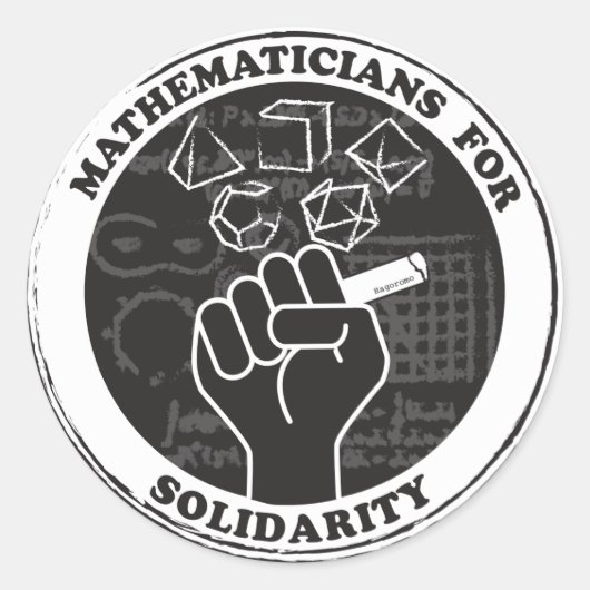 Mathématiciens pour Stickers Solidarité (Devant)