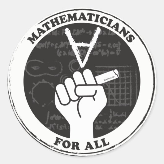 Mathématiciens pour tous les autocollants (Devant)