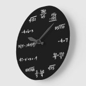 Mathematics Chalkboard Clock - Mathematician Grote Klok (Hoek)