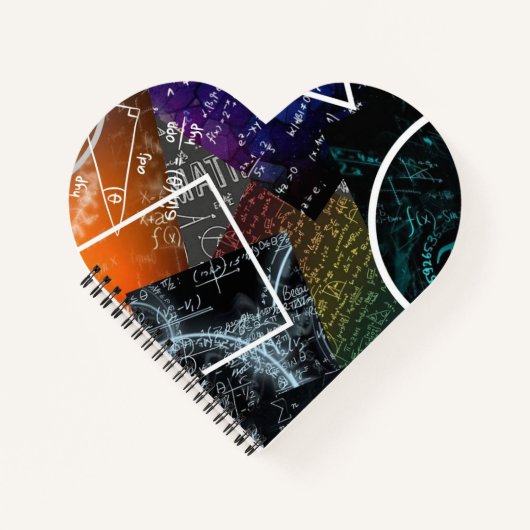 Mathematics Formula Heart Spiral Notitieboek (Voorkant)