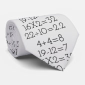 mathematics problems on gray stropdas (Opgerold)