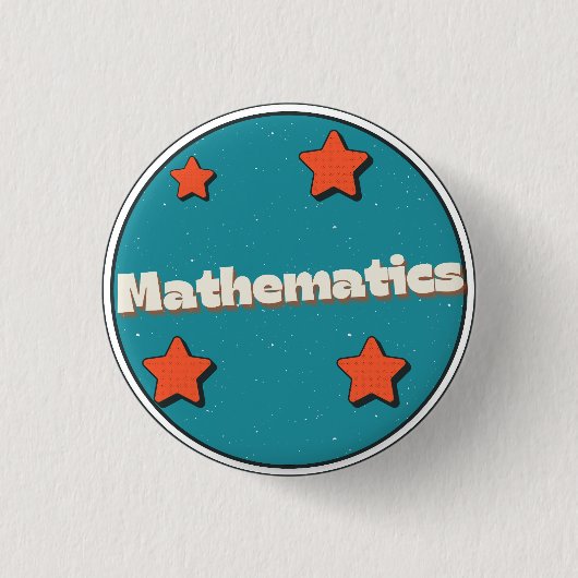 Mathematics Ronde Button 3,2 Cm (Voorkant)