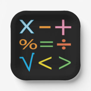 Mathematics Wiskunde Symbol Wiskunde Party Papieren Bordje