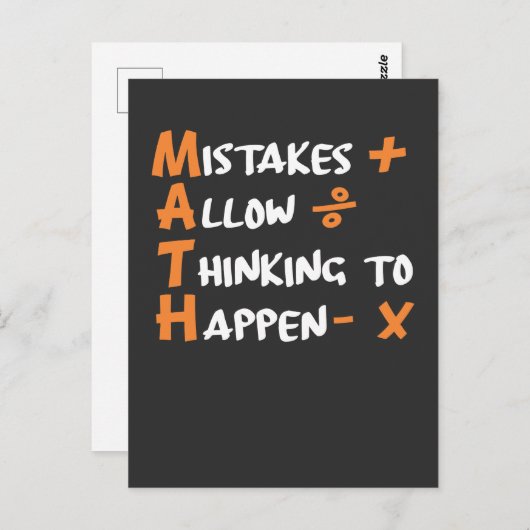 Mathematicus Wiskunde leraar algebra Geometrie Briefkaart (Voorkant / Achterkant)