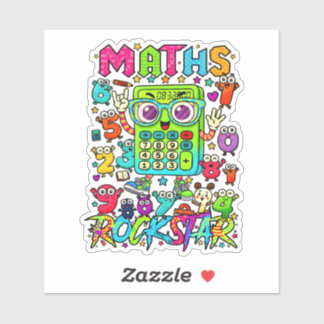 Mathématiques Rockstar Autocollant de nombres mign