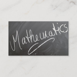 Mathématiques Tutor Chalkboard - Carte de visite